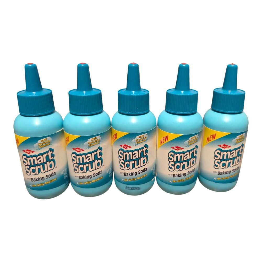 5X VINTAGE 1994 DOW SMART SCRUB BAKING SODA CLEANSER 4OZ SET OF 5 NEW PROP